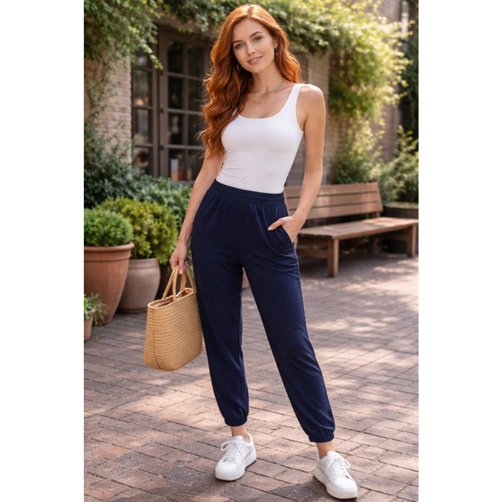 Women's LOFT Navy Joggers M